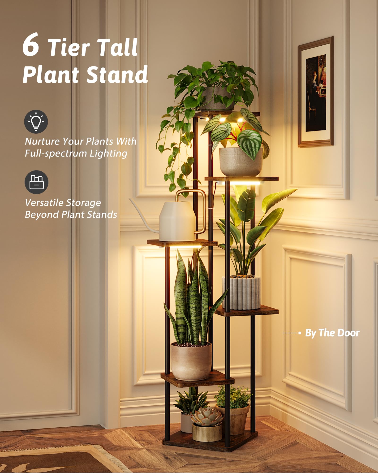 GENTINGBRO Plant Stand in corner of room with decor