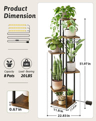 GENTINGBRO Plant Stand side view showcasing multi-tier design