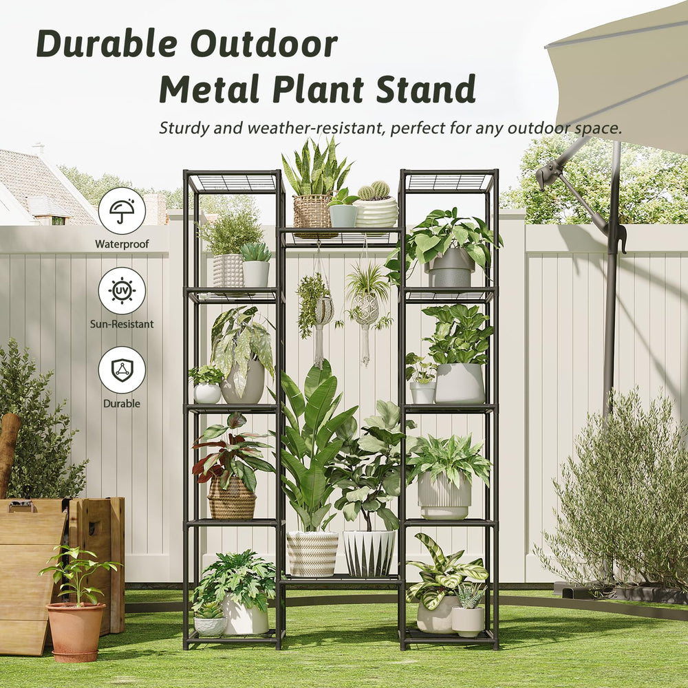 GENTINGBRO plant stand with a variety of indoor plants on display