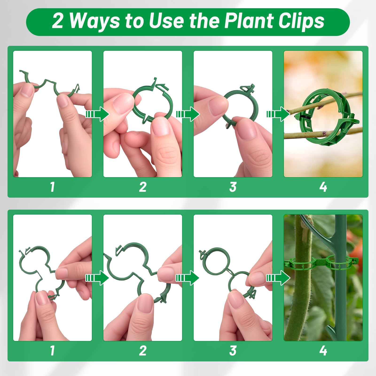 Gentle clips from IKKAB plant support kit