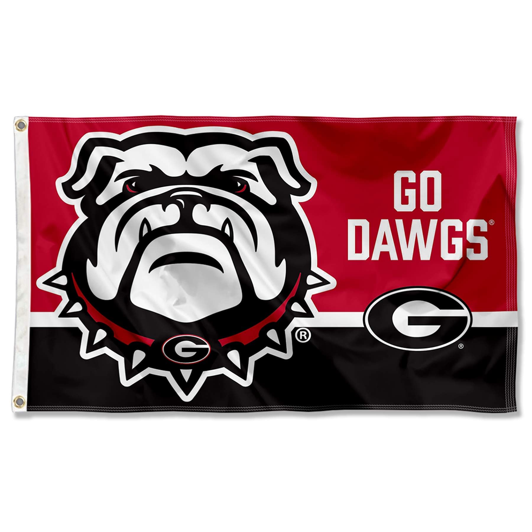 Georgia Bulldogs 3 ft x 5 ft outdoor banner flag front view