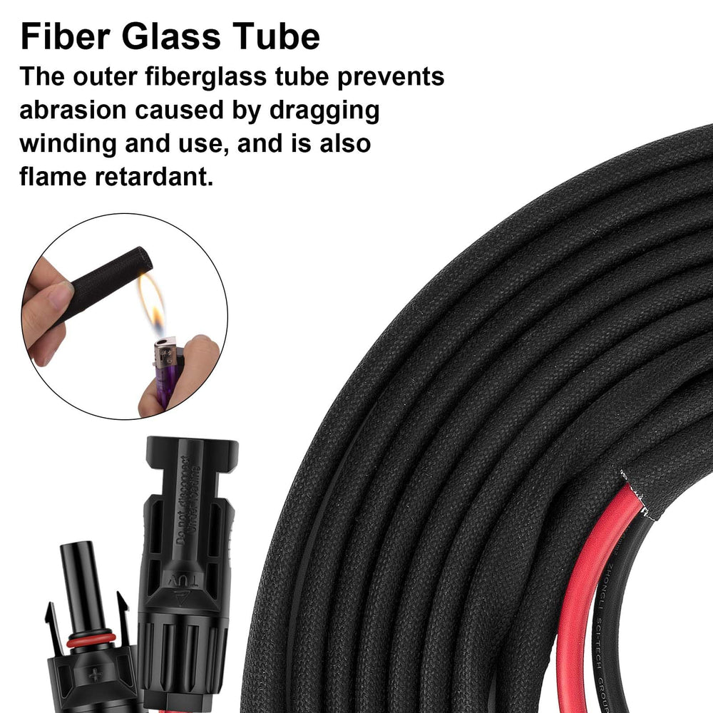 Geosiry 10AWG solar extension cable rolled up