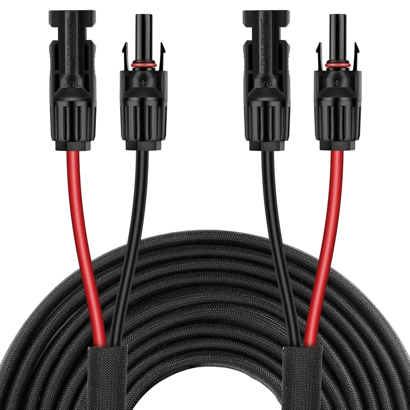 Geosiry 50FT 10AWG solar panel extension cable front view