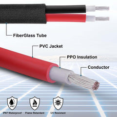 Geosiry solar panel extension cable in outdoor setting