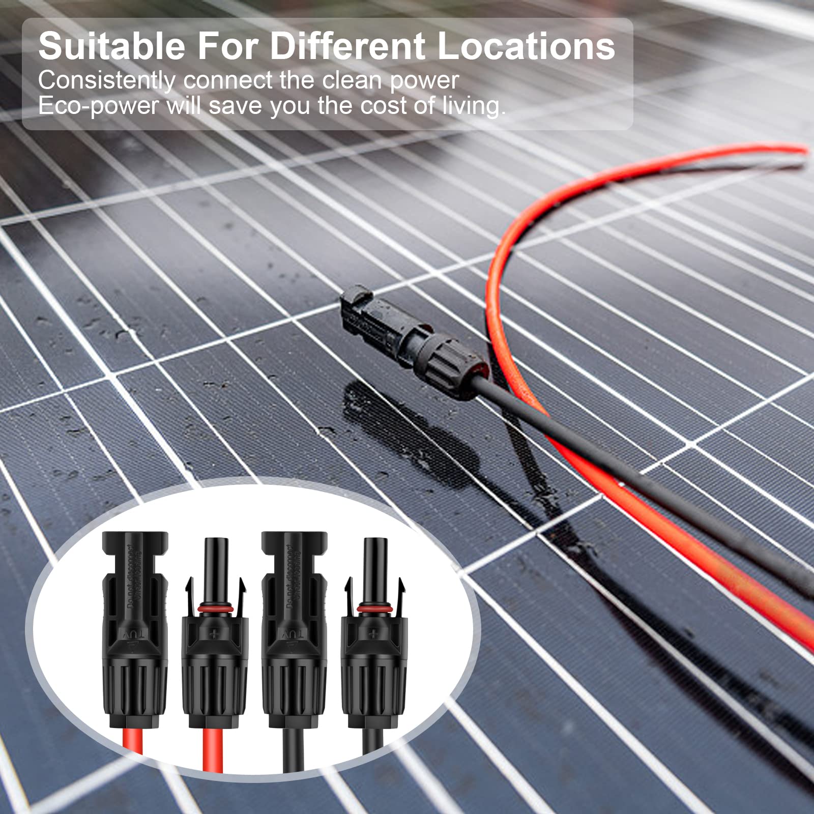 Geosiry Solar Panel Extension Cable in packaging