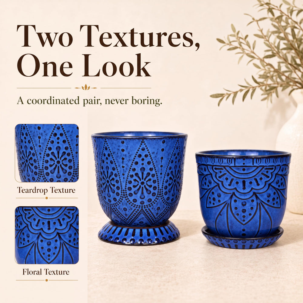 Gepege ceramic pot showing drainage mesh pad