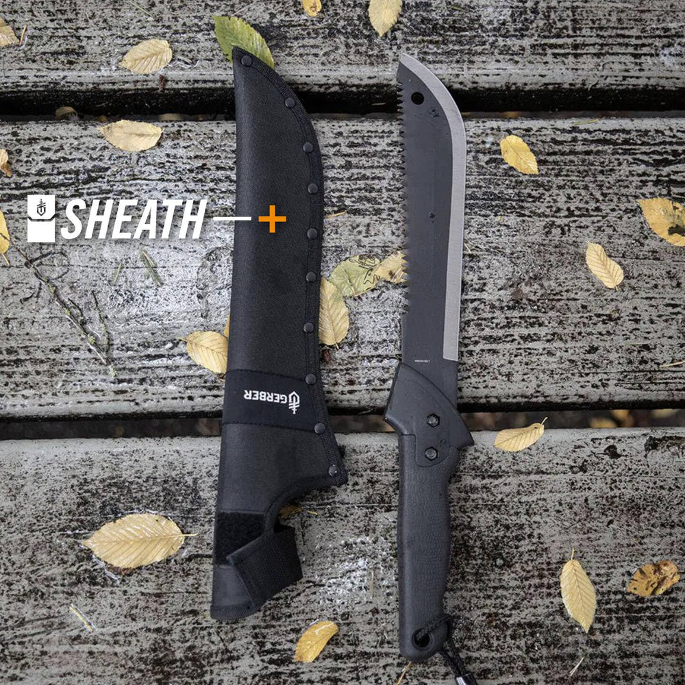 Gerber Gator Machete JR in a natural outdoor setting