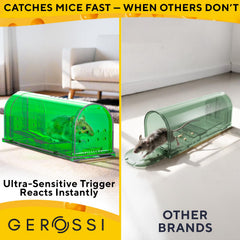 GEROSSI humane mouse trap bait compartment close-up