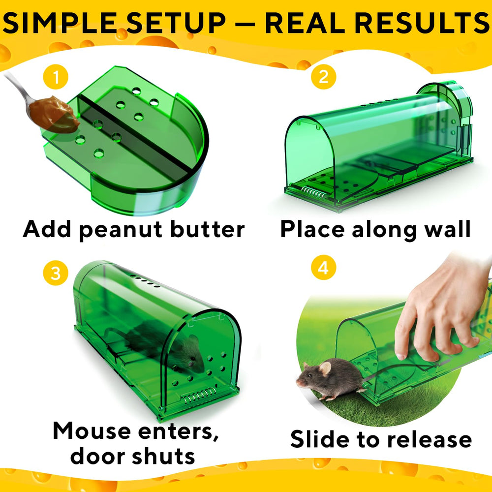 GEROSSI humane mouse trap in a kitchen setting