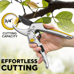 GEROSSI pruning shears showing ratchet mechanism close-up