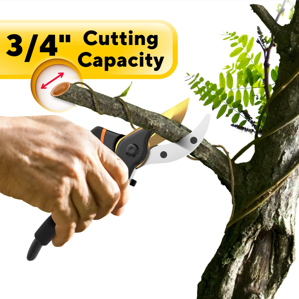 GEROSSI pruning shears showing SK5 carbon steel blade