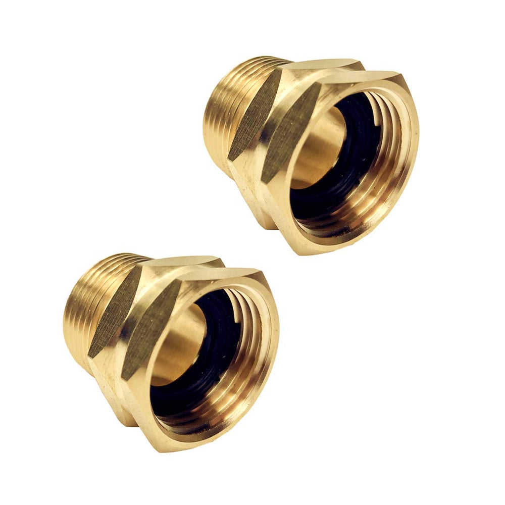 GESHATEN brass garden hose fitting front view