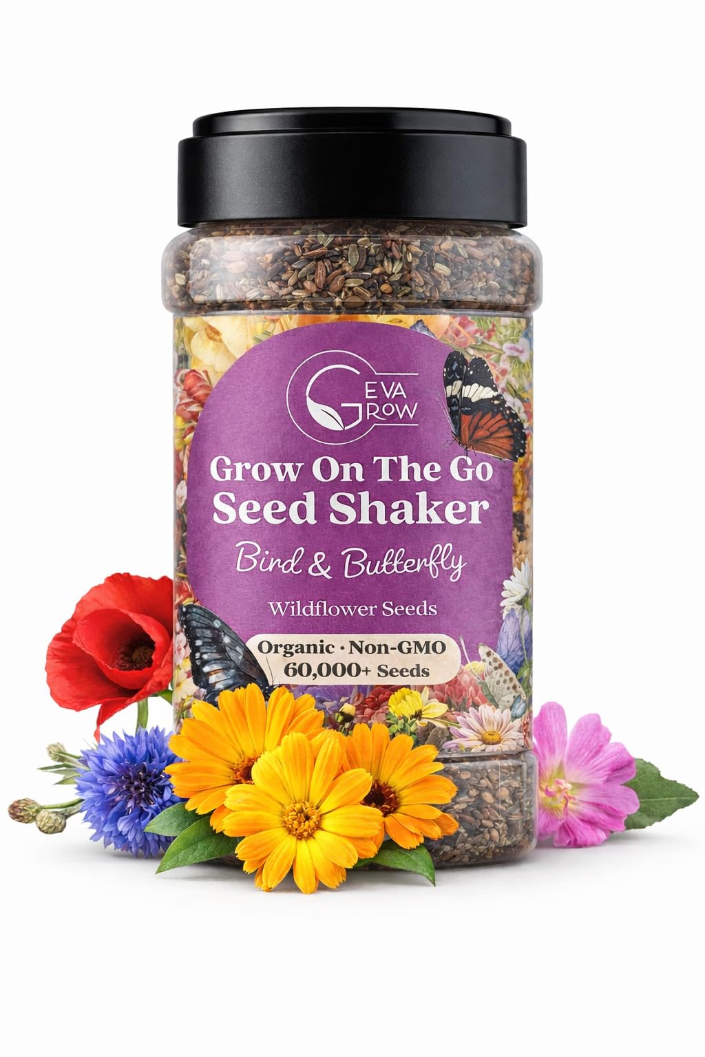 GevaGrow Mini Wildflower Seed Shaker front view