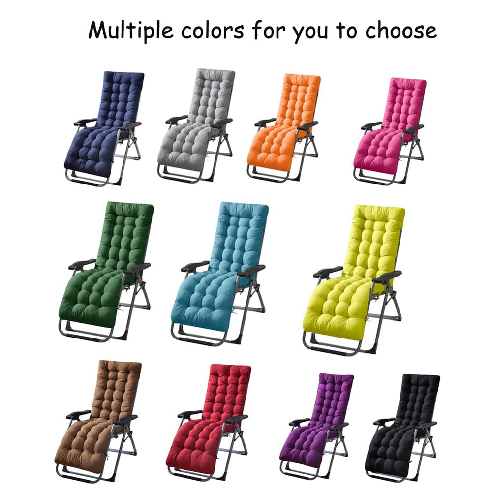 Gfgift Patio Chaise Lounger Cushion side view showing thickness