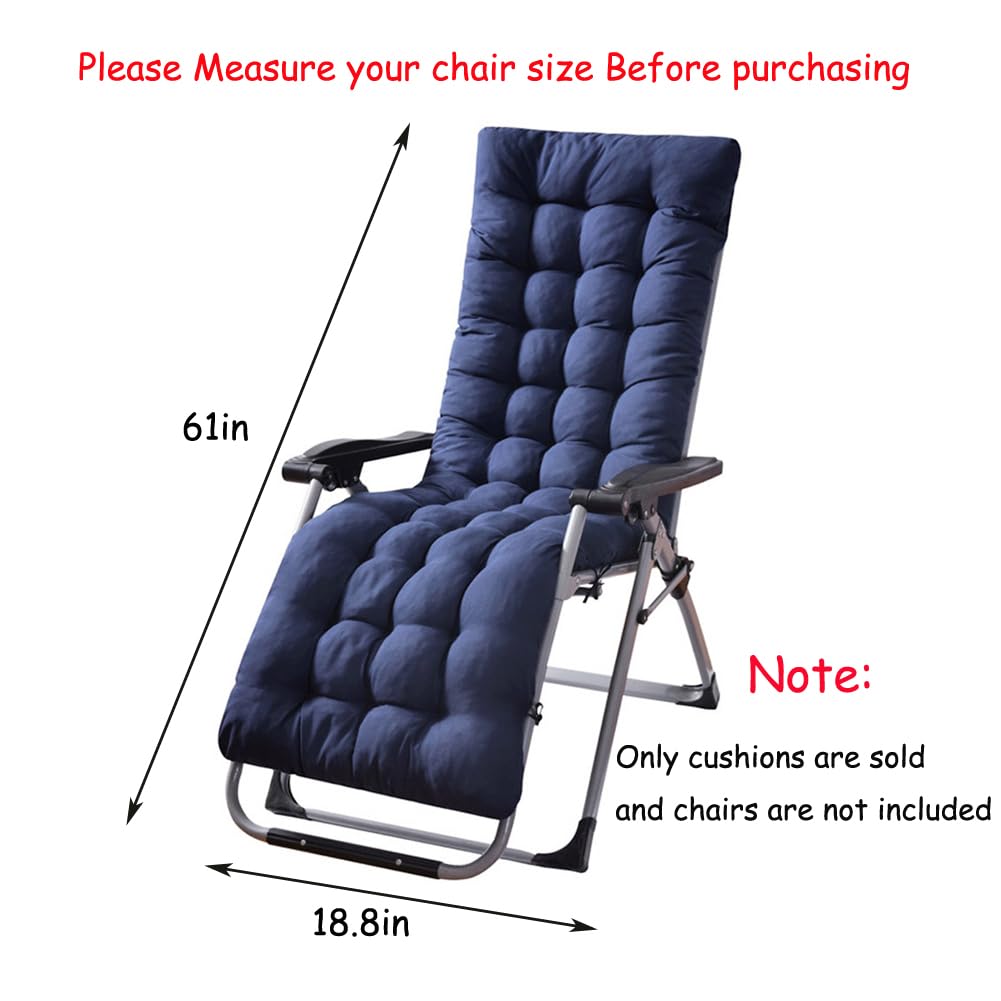 Gfgift Patio Chaise Lounger Cushion with ties for secure attachment