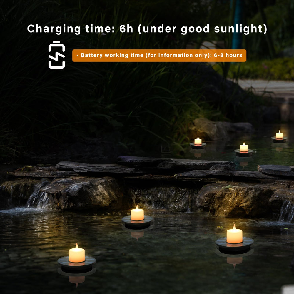 GGNOO Solar Floating Light in a garden setting