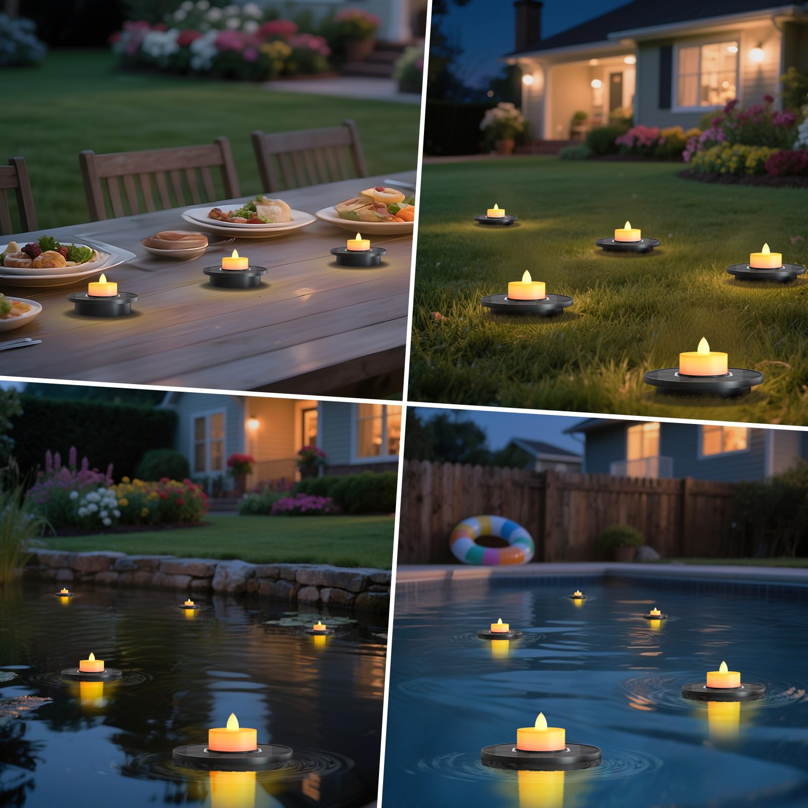 GGNOO Solar Floating Pool Light during daytime