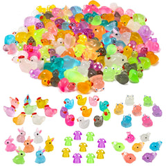 GGSTDDUP 135 PCS luminous mini ducks assorted figures