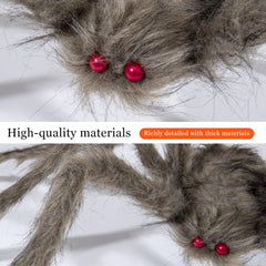 Giant Spider hanging from a tree for Halloween décor