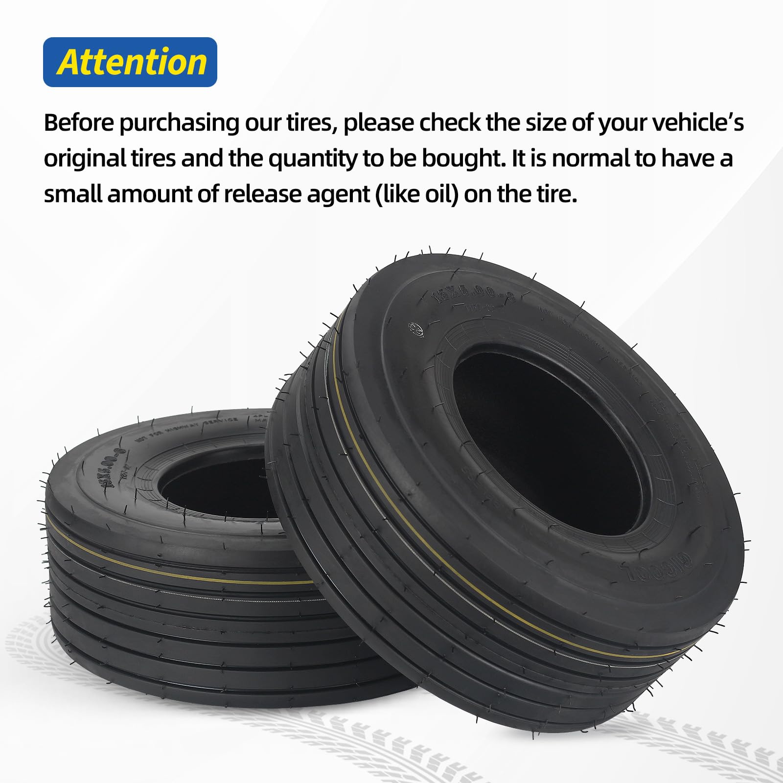 GICOOL 13x5.00-6 tire close-up