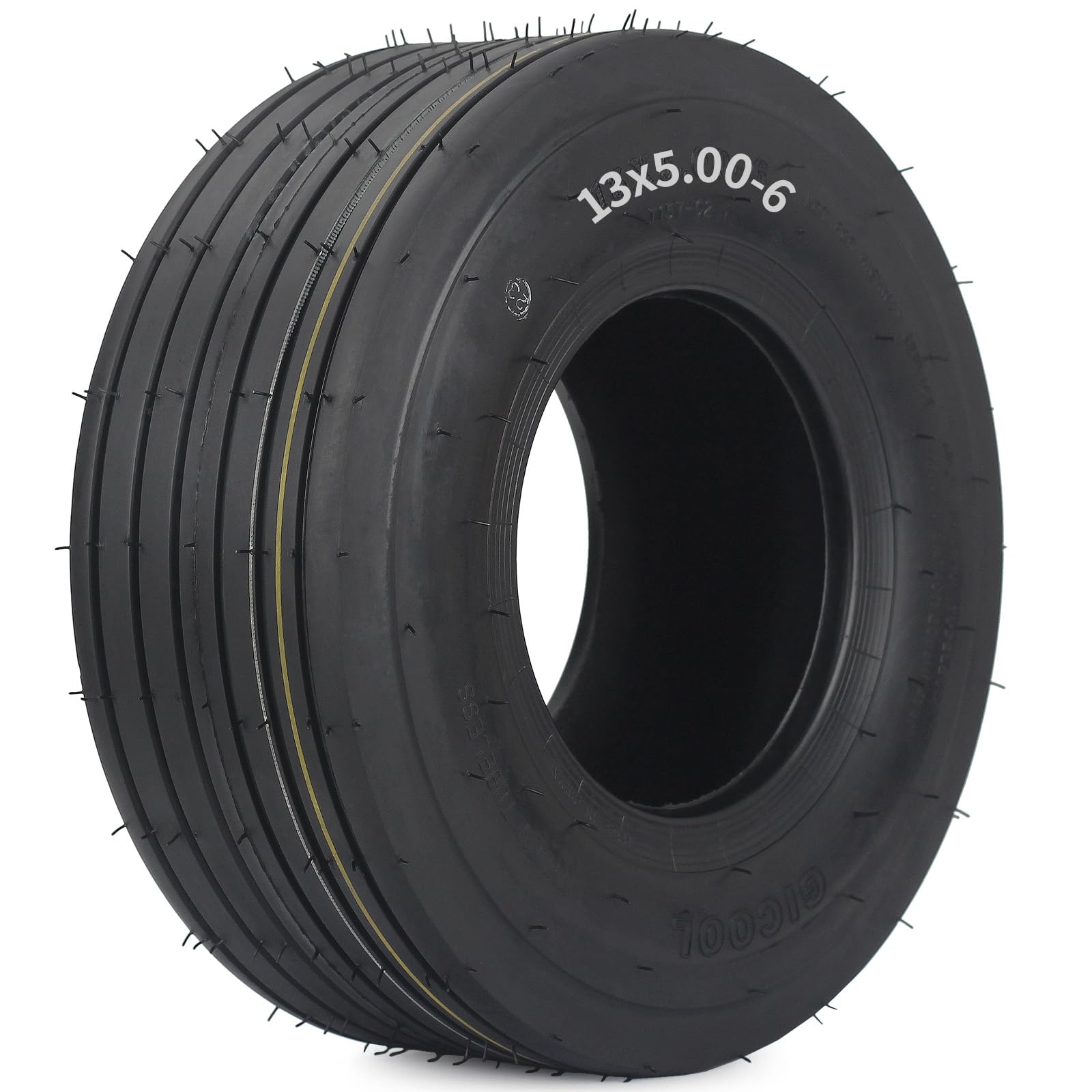 GICOOL 13x5.00-6 tubeless lawn mower tire front view