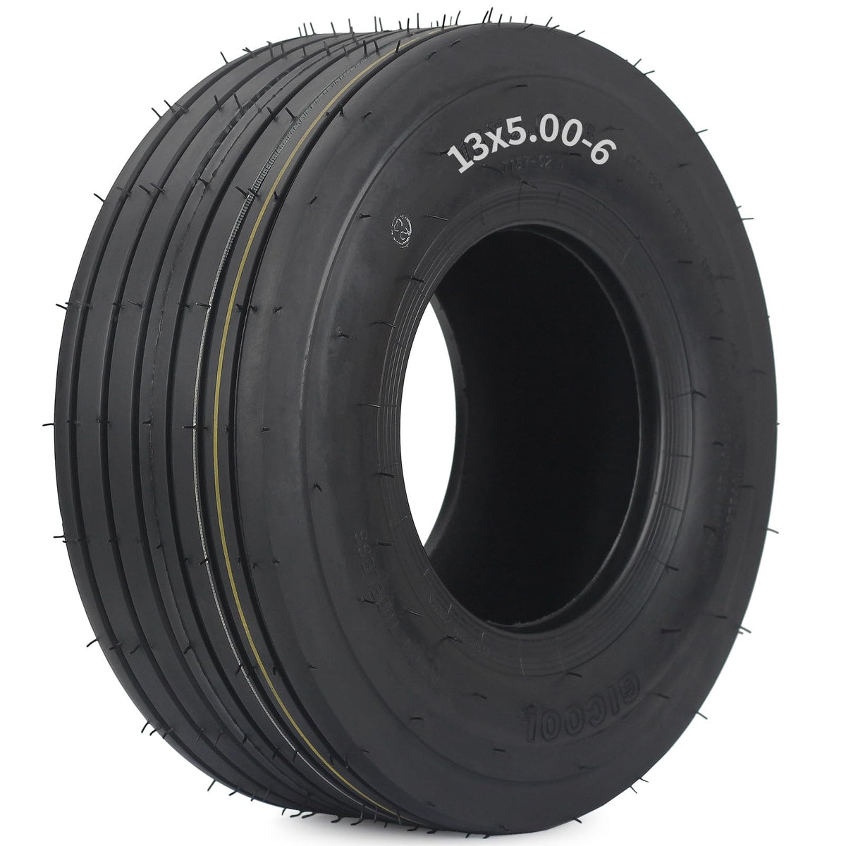 GICOOL 13x5.00-6 tubeless lawn mower tire front view