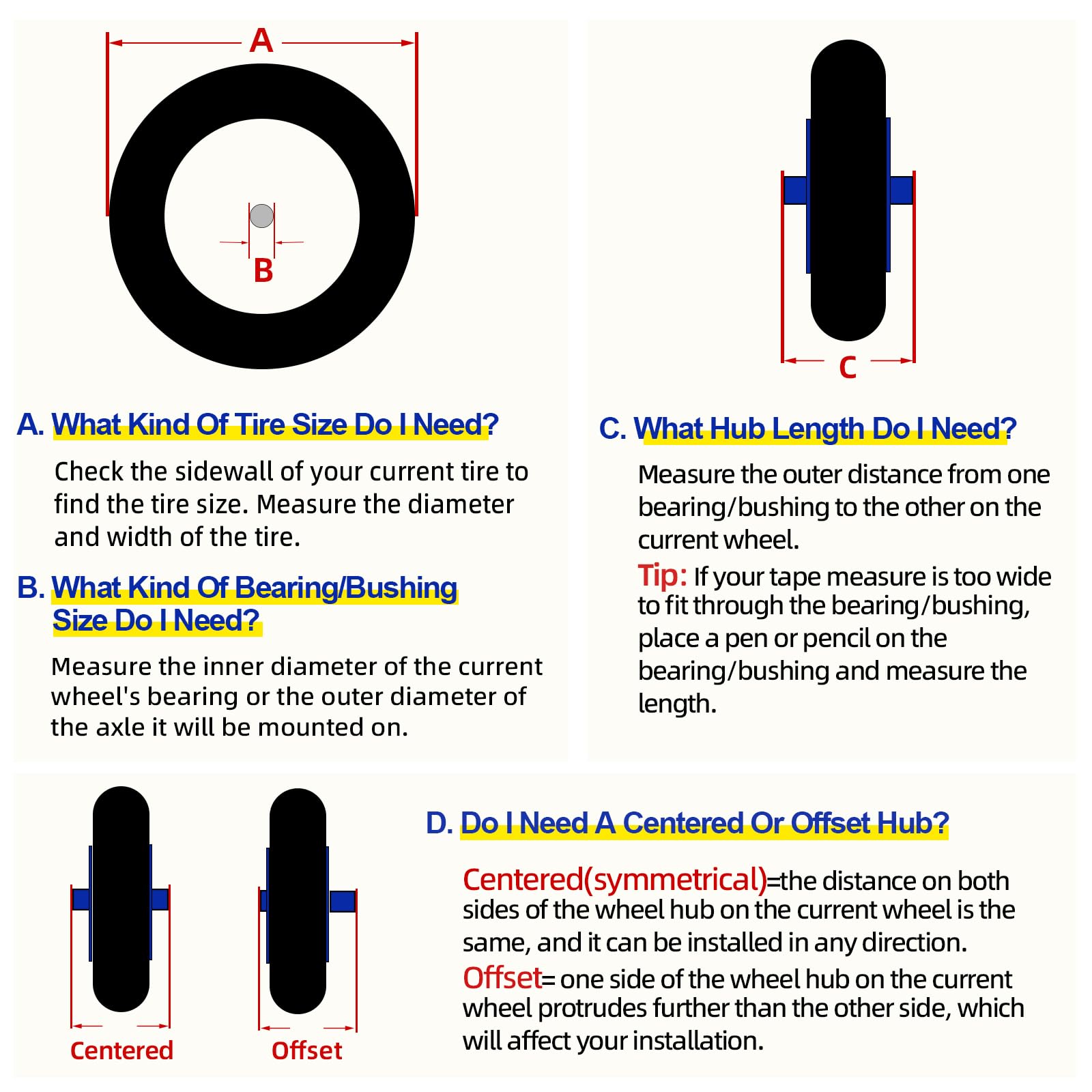 GICOOL 14.5-inch tire package dimensions and weight overview