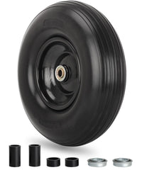 GICOOL 4.00-6 flat free wheelbarrow tire front view