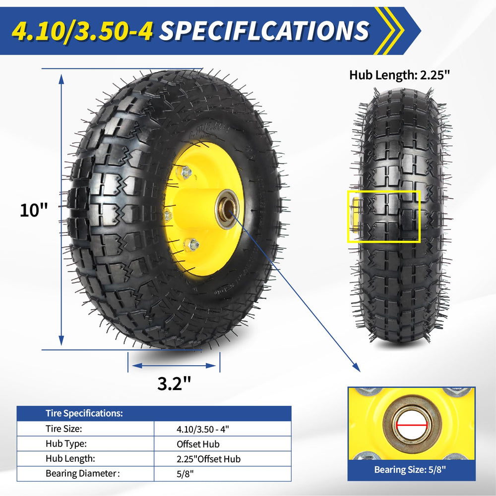 GICOOL 4.10/3.50-4 pneumatic tire side view