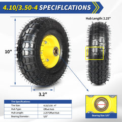 GICOOL 4.10/3.50-4 pneumatic tire side view