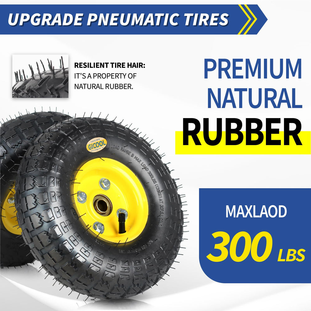 GICOOL 4.10/3.50-4 pneumatic tire tread detail