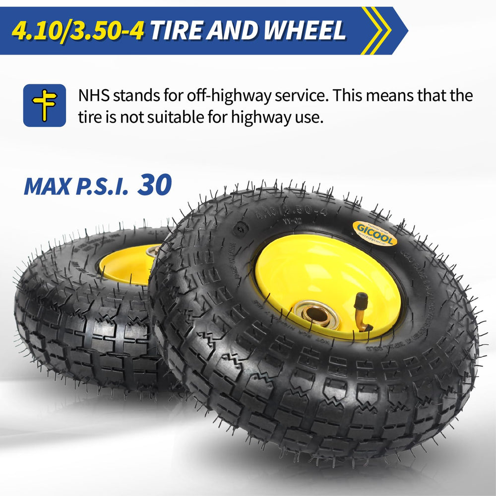 GICOOL 4.10/3.50-4 tire packaging