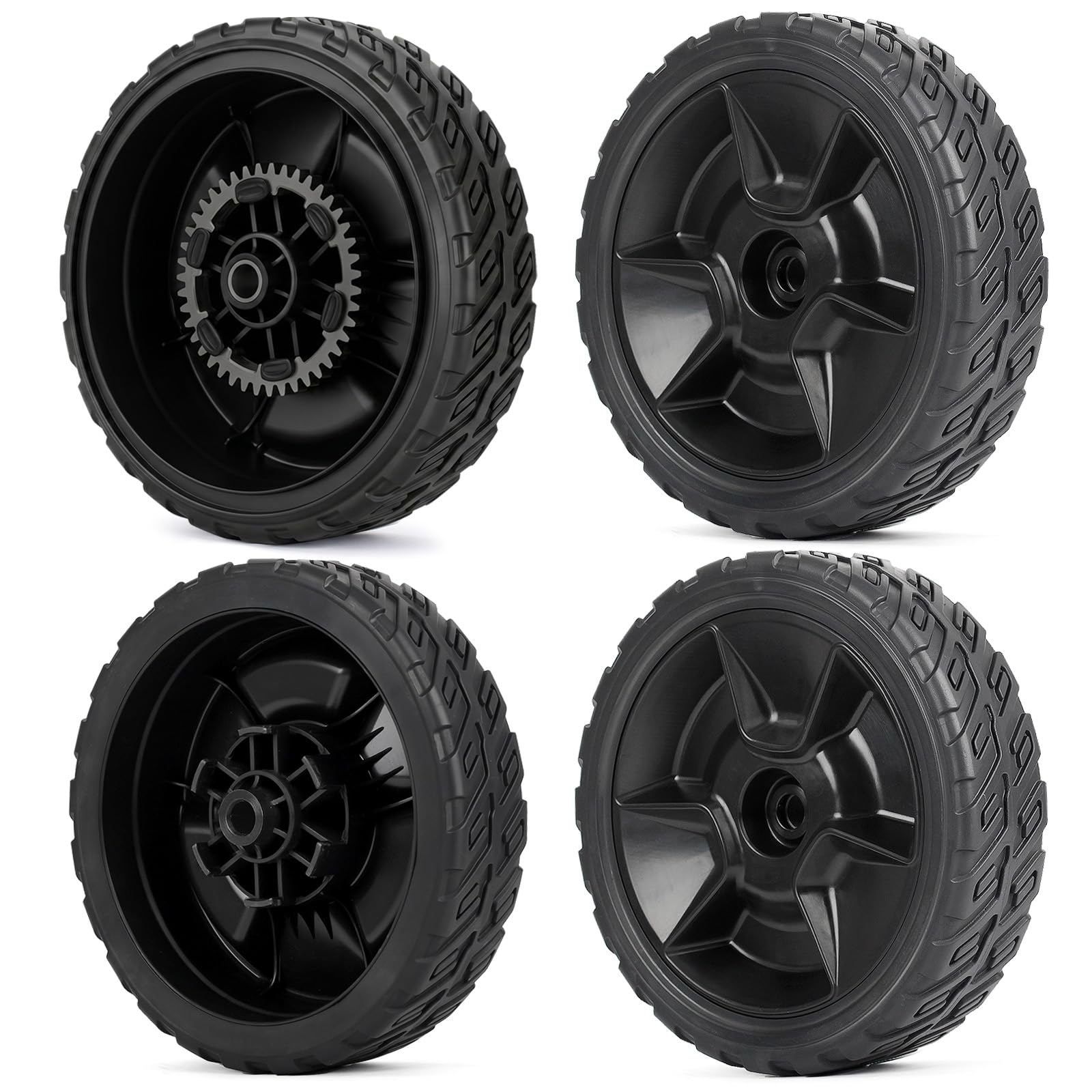 GICOOL 4 Pack Lawn Mower Wheels front view