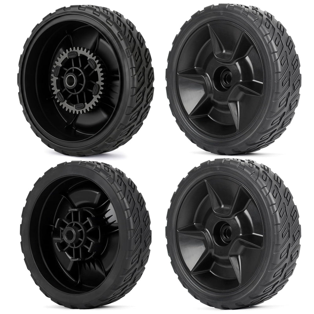 GICOOL 4 Pack Lawn Mower Wheels front view