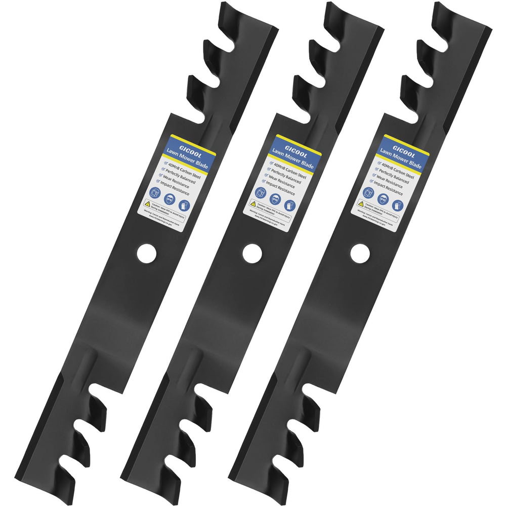 GICOOL 50 Inch Deck Mulching Blades pack of 3 front view