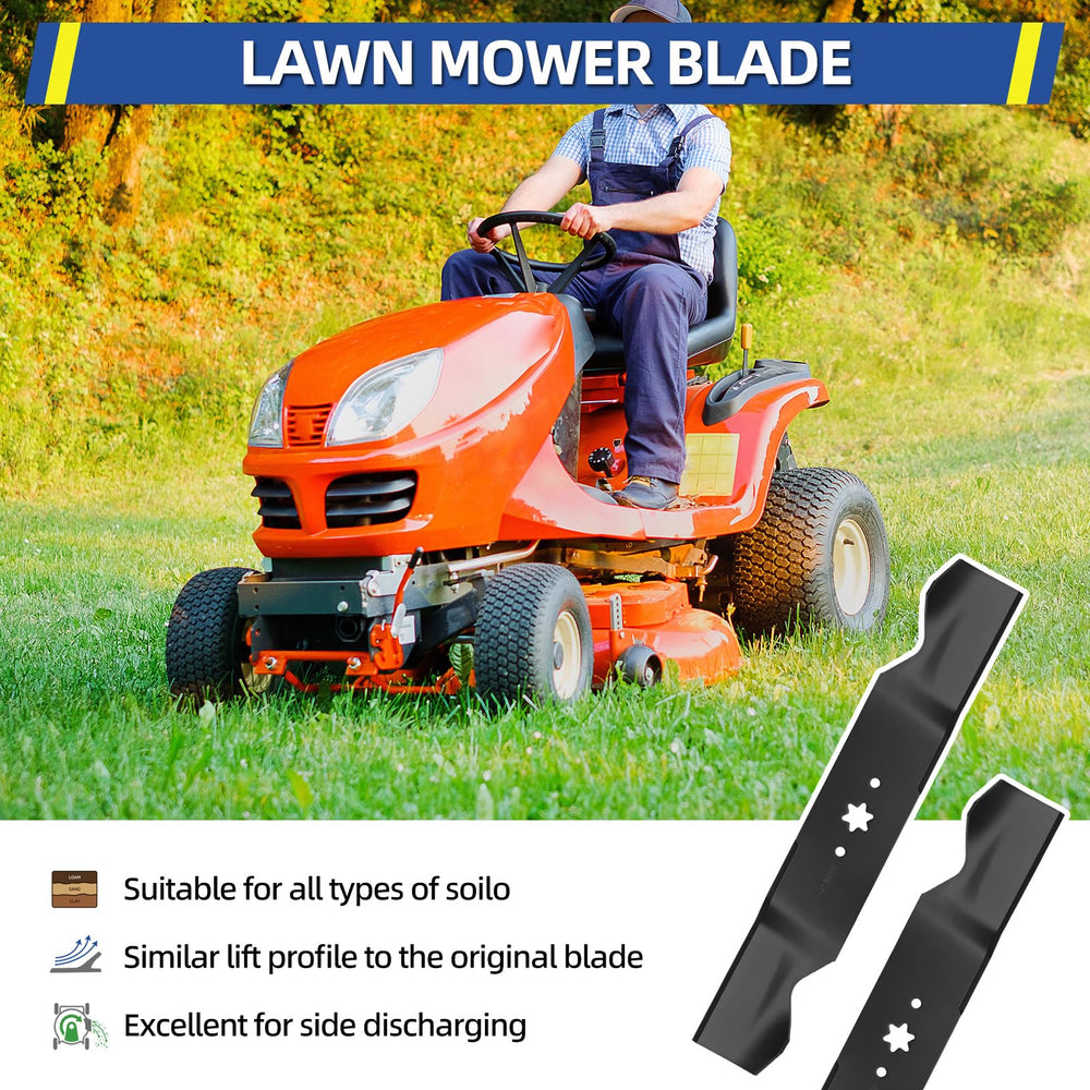 GICOOL 54 Inch Mulching Mower Blade close-up of cutting edge