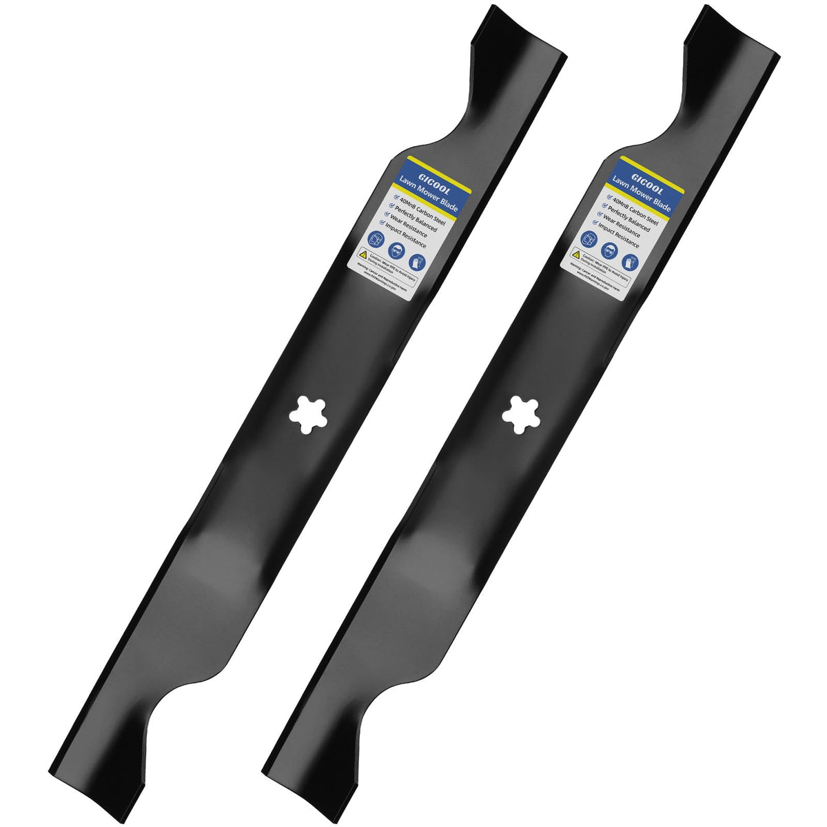GICOOL high lift mower blades pack of 2, black