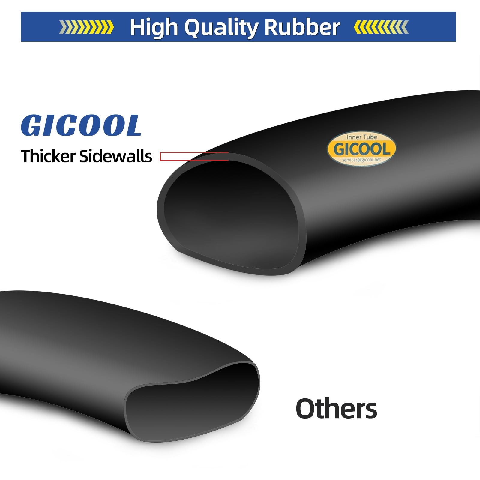 GICOOL inner tubes TR-87 valve stem close-up