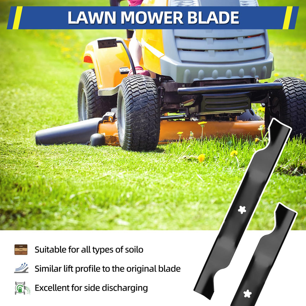 GICOOL mower blade side view with specifications