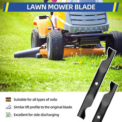 GICOOL mower blade side view with specifications