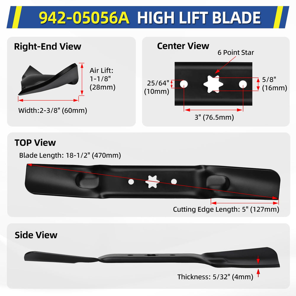 GICOOL Mower Blade with rust-resistant coating