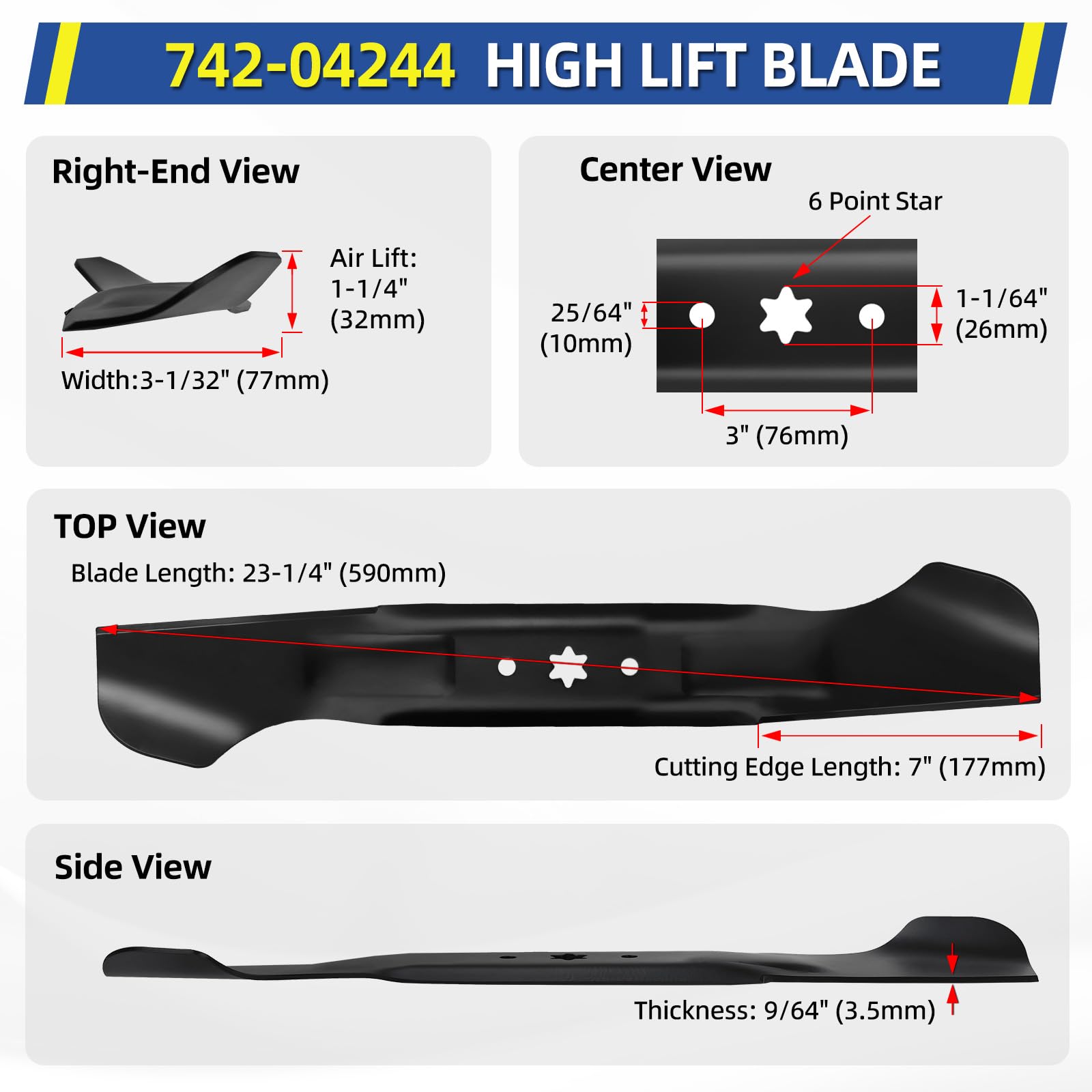 GICOOL Mower Blades comparison with old blades