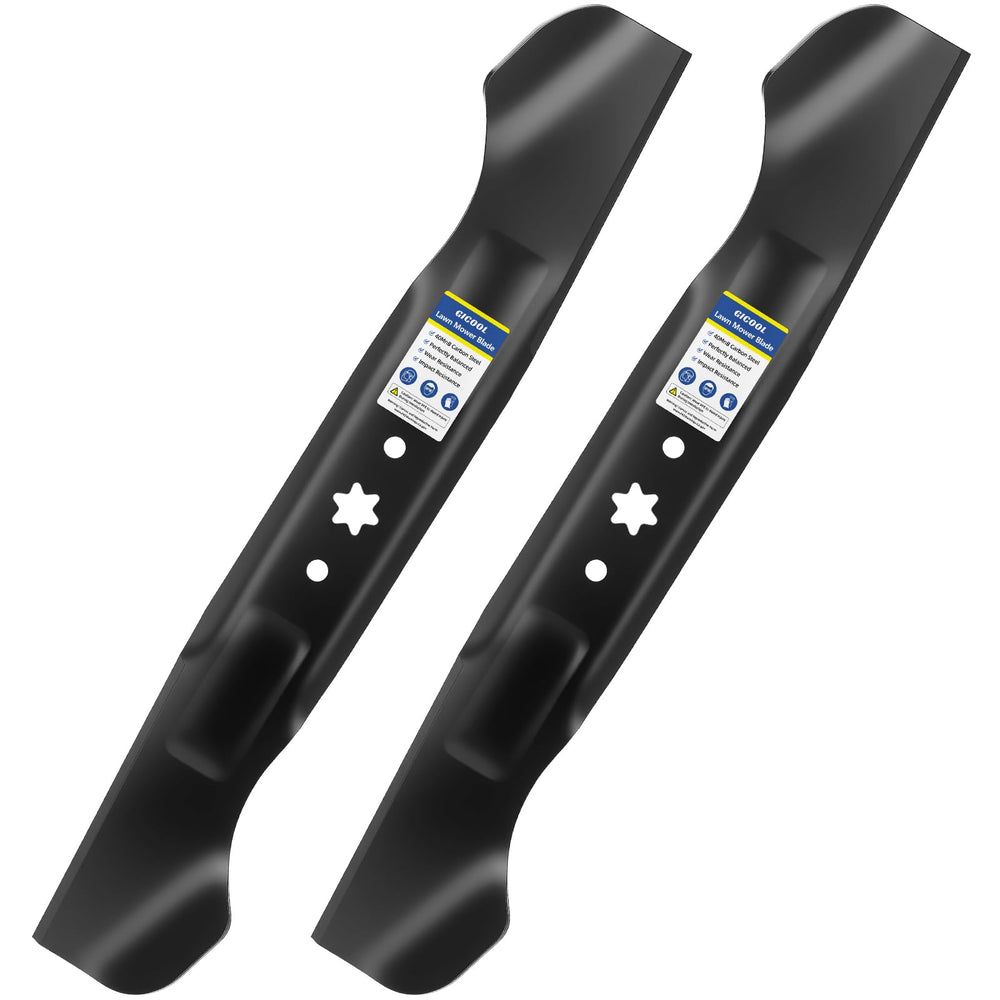 GICOOL Mower Blades front view, 23-1/4 inch length, black