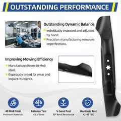 GICOOL Mower Blades packaging with specifications