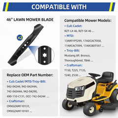 GICOOL Mower Blades side view, showing cutting edge and design