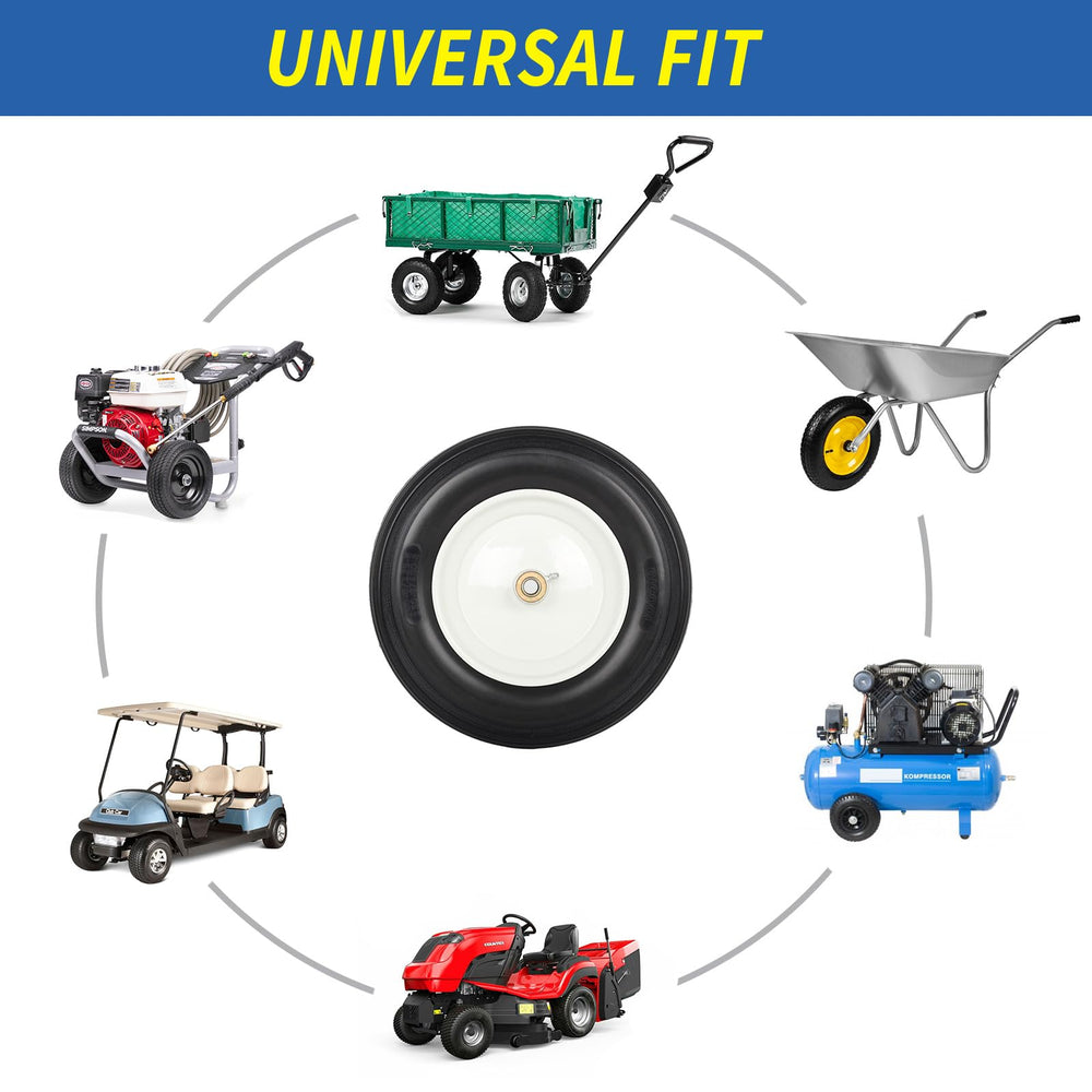 GICOOL wheelbarrow tire with double-sealed bearings