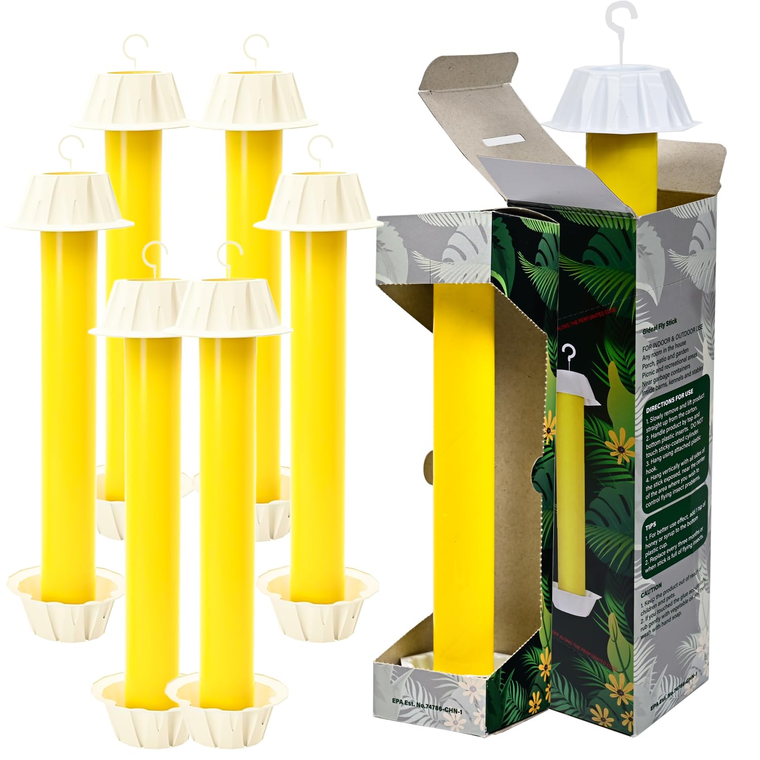 Gideal 6-Pack Yellow Sticky Traps front view