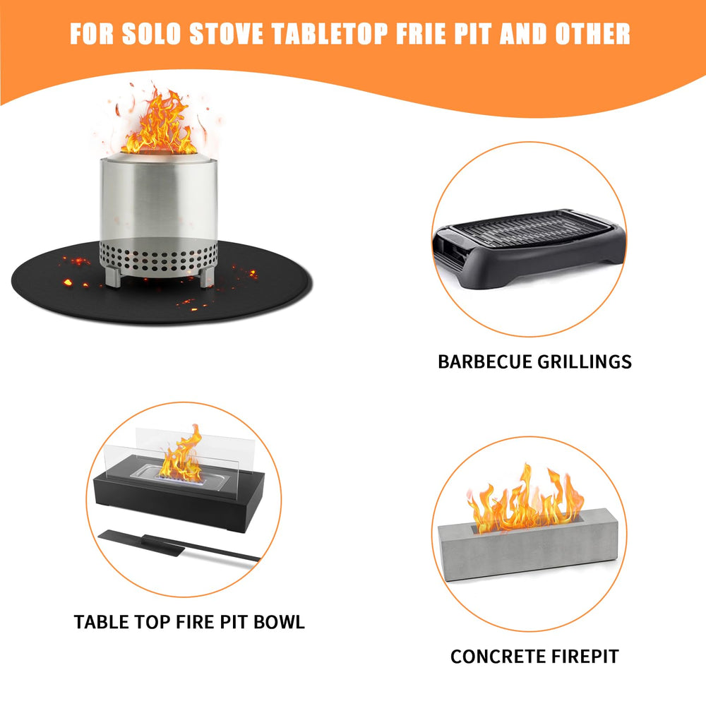 GIESIOE fire pit mat in outdoor setting