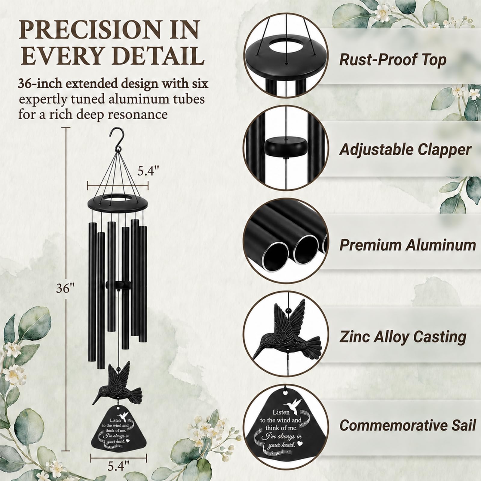 Gift box packaging for PIXPRI Memorial Wind Chimes