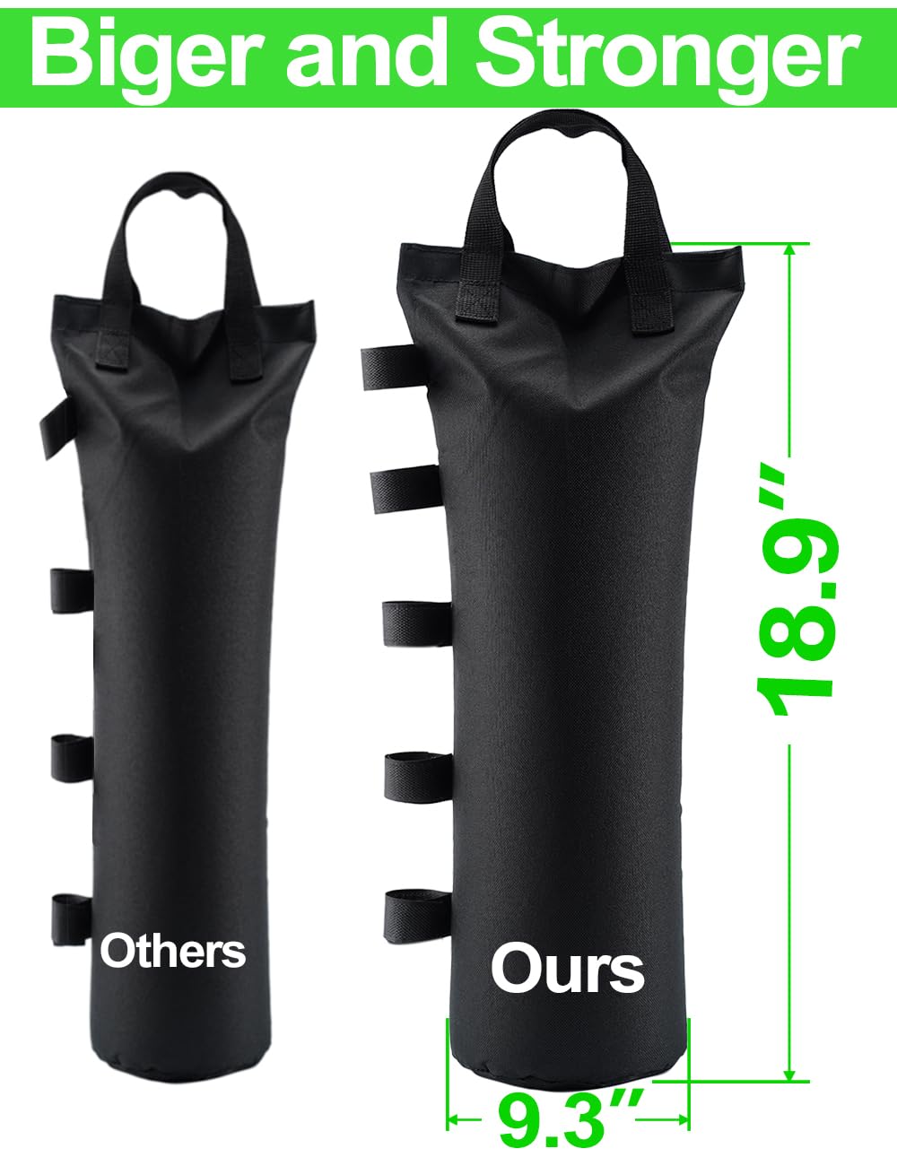 Giftape canopy weight bags filled with sand